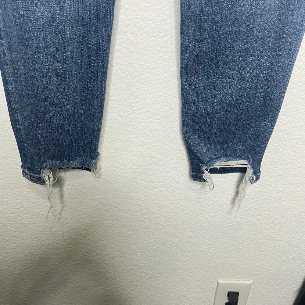 Women's Blue Distressed Jeans - Picture 14 of 15